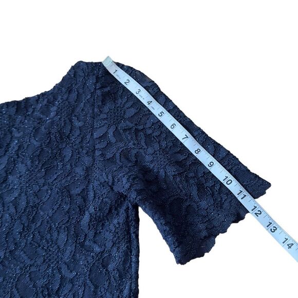 DECODE 1.8 Navy Lace Glitter Gown Size 8 - Picture 13 of 15